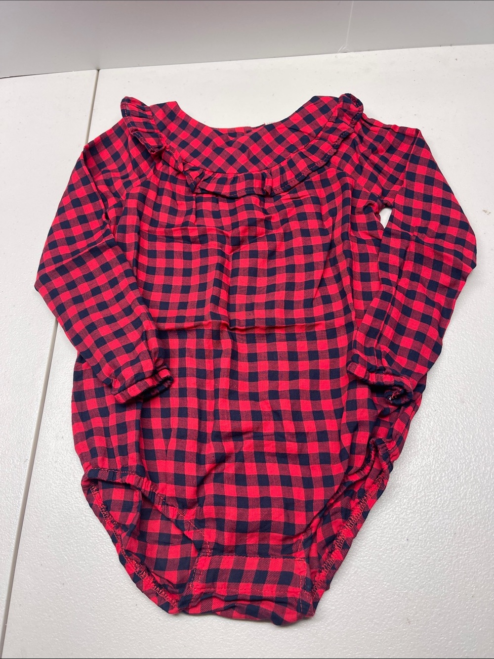OshKosh B’gosh  Baby Girls' Ruffle Plaid Bodysuit. NWOT